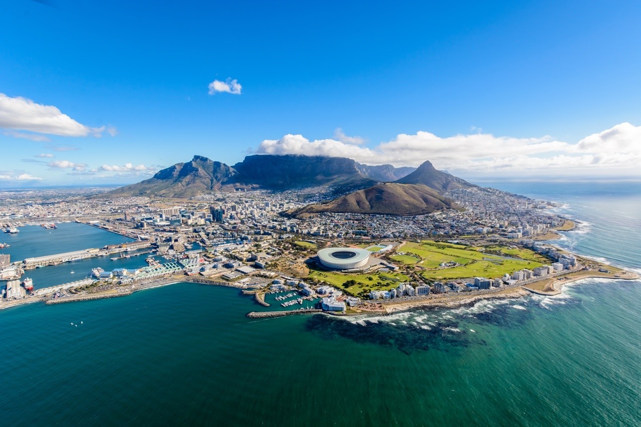 Aerial photo of Cape Town