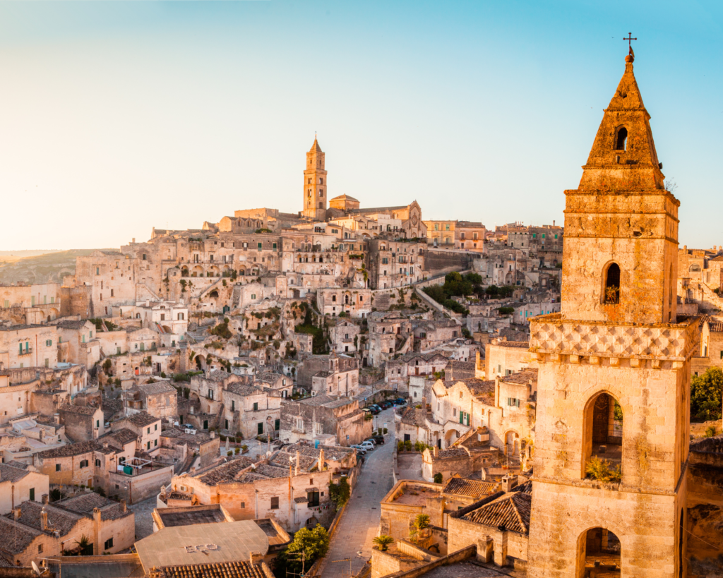 Vue panoramique sur la ville de Matera.