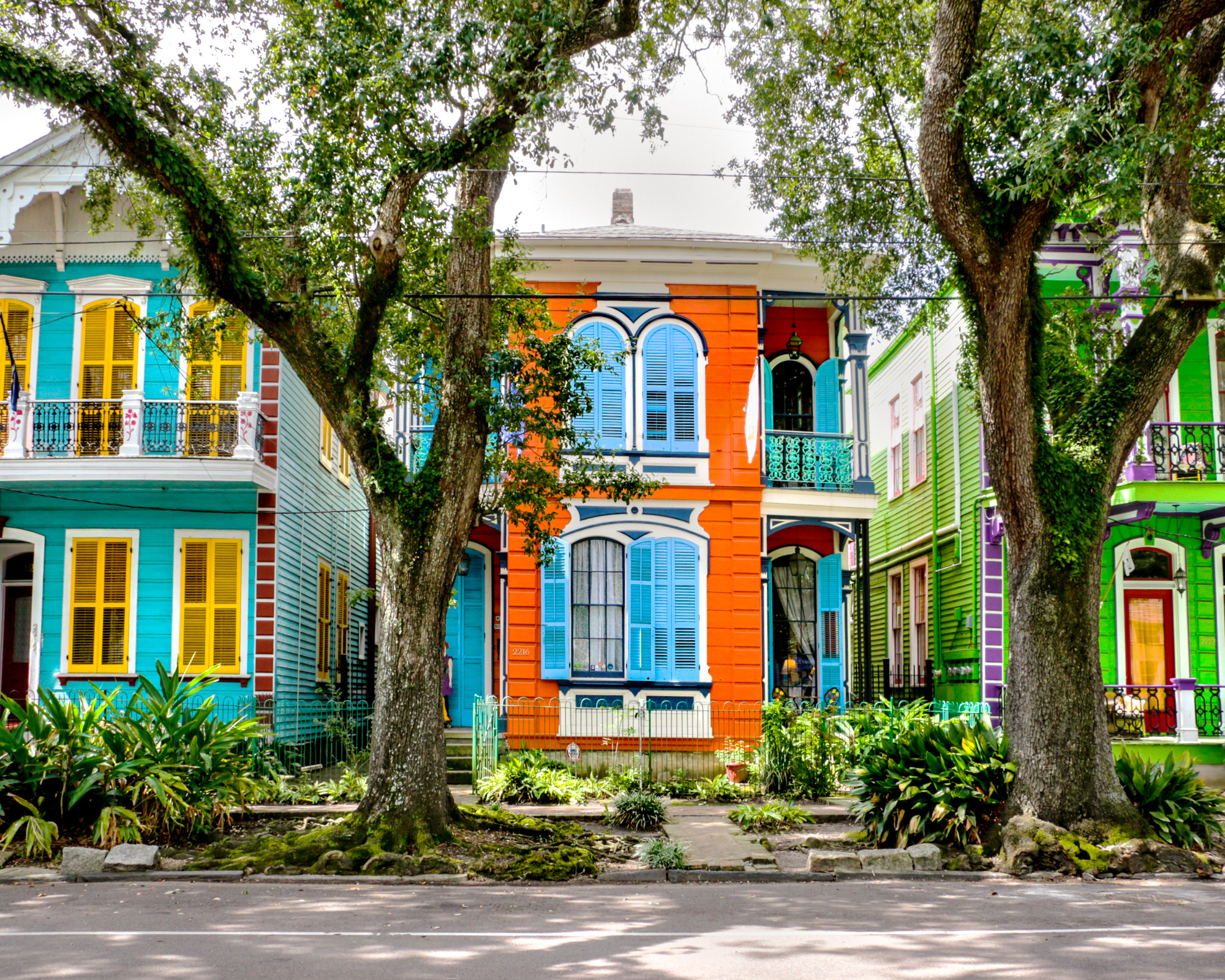 maisons colorées Louisiane