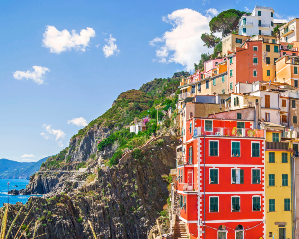 Photo des Cinque Terre, maisons colorées.