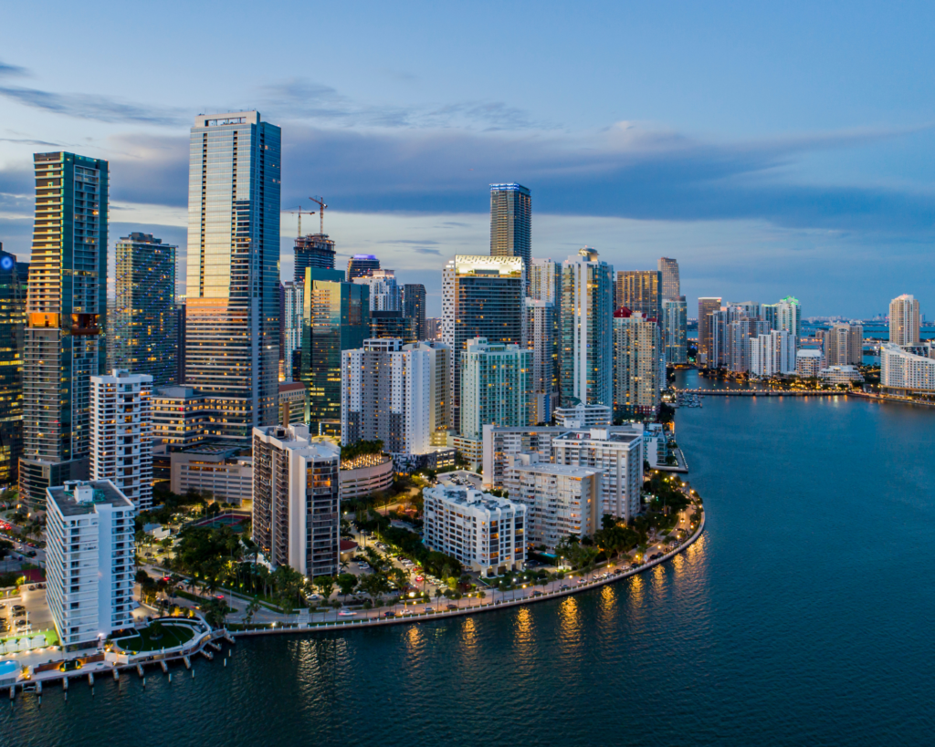 Vue panoramique de Miami.